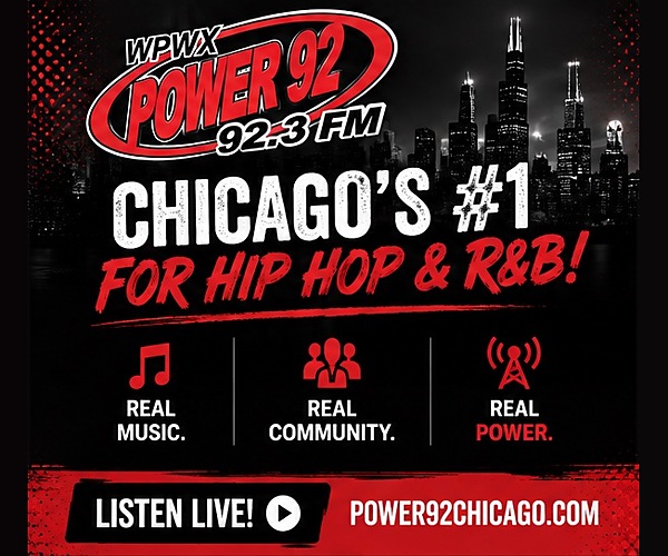 Power 92.3 FM WPWX — Chicago's #1 for Hip Hop & R&B. Listen live at power92chicago.com.
