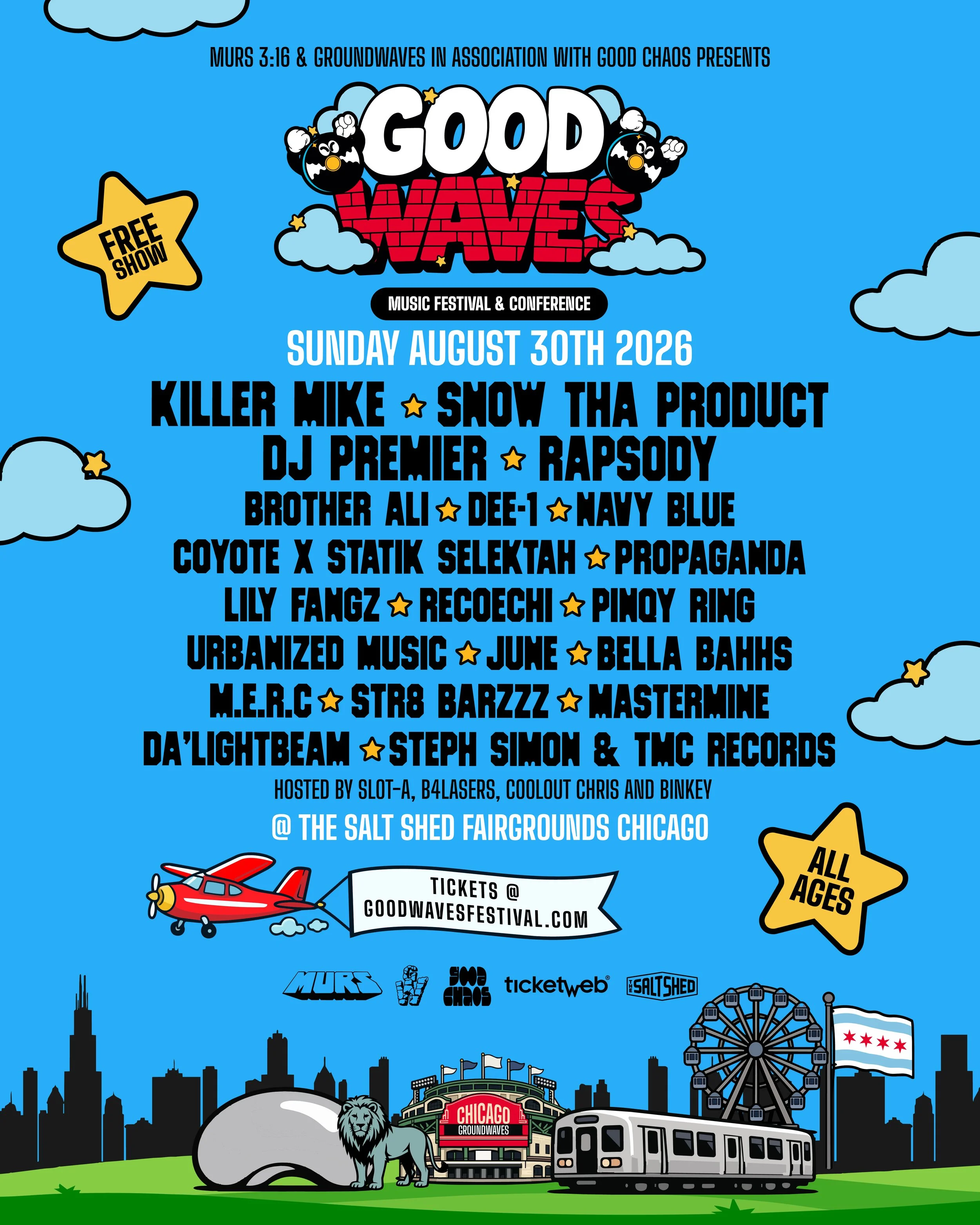 Goodwaves Festival 2026 — Music event in The Salt Shed Fairgrounds, 1357 N Elston Ave, Chicago, IL