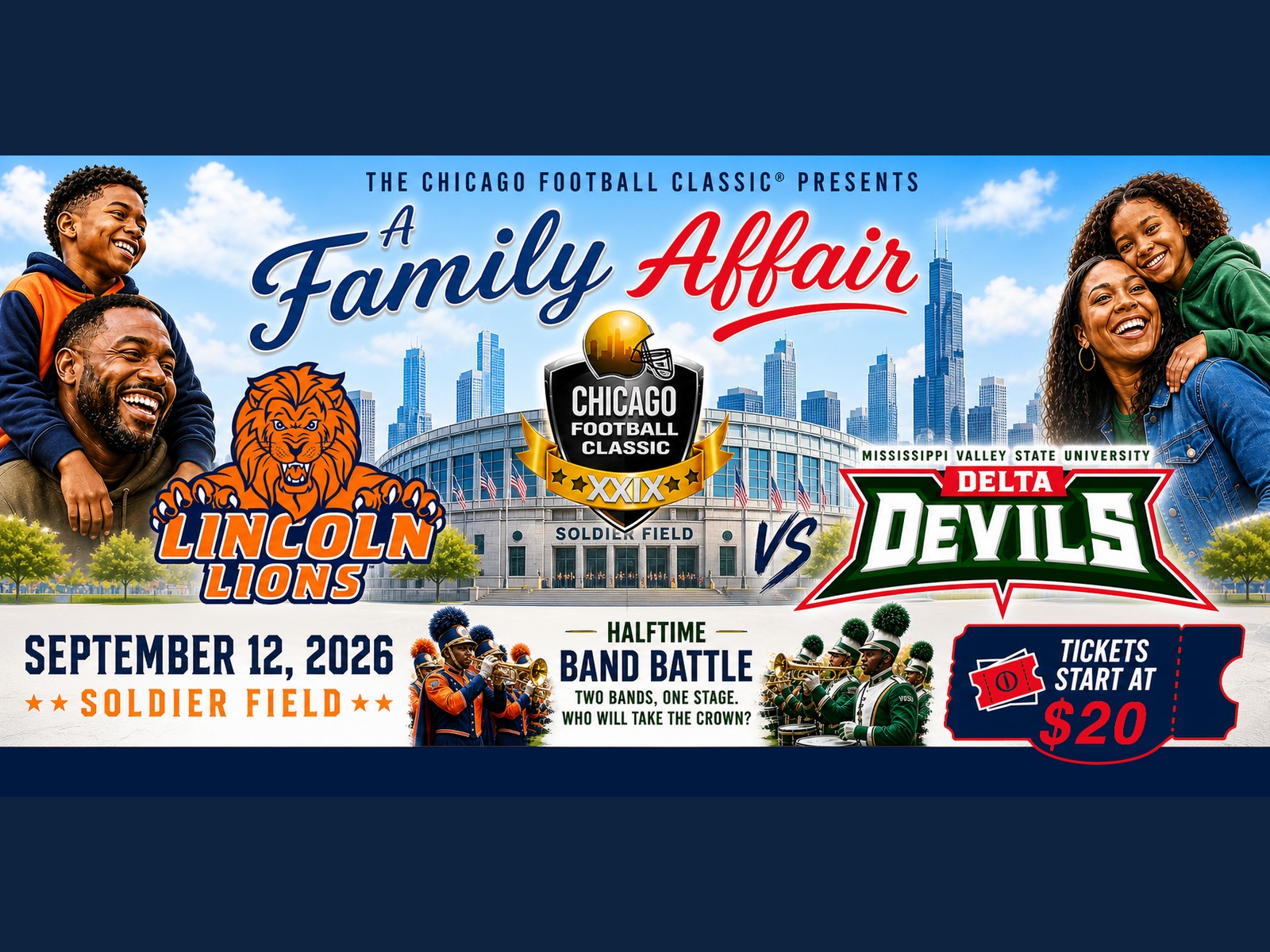 Chicago Football Classic 2026: A Family Affair — Culture event in Soldier Field, 1410 Special Olympics Dr, Chicago, IL